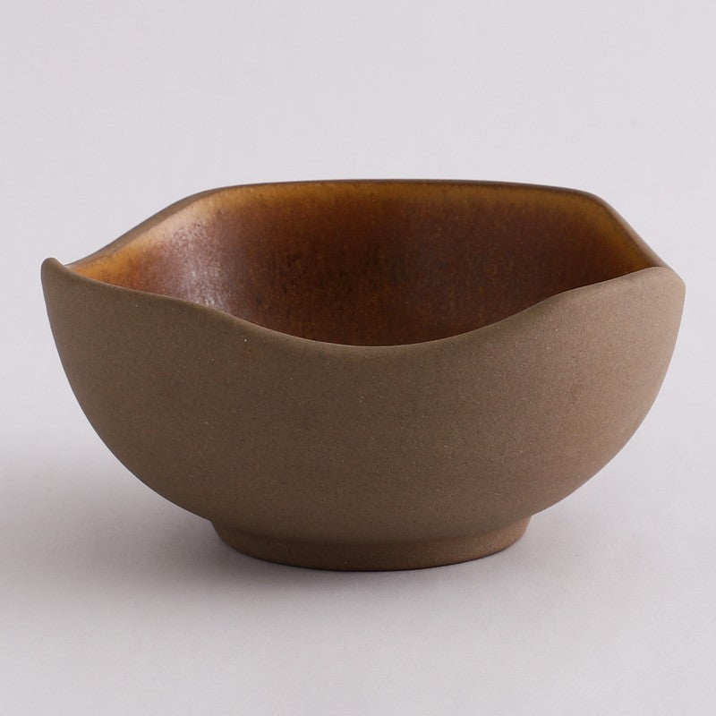 Matte Brown Hexa-Shaped Stoneware Bowl - 400 mL media 6