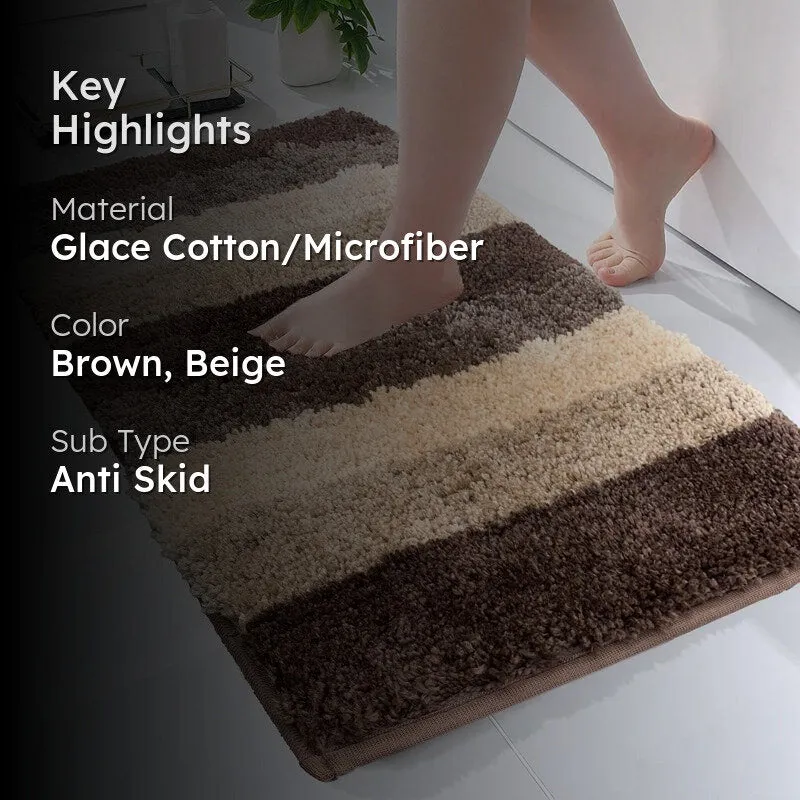 Jericho Luxe Bath Mat - Brown, Beige media 2