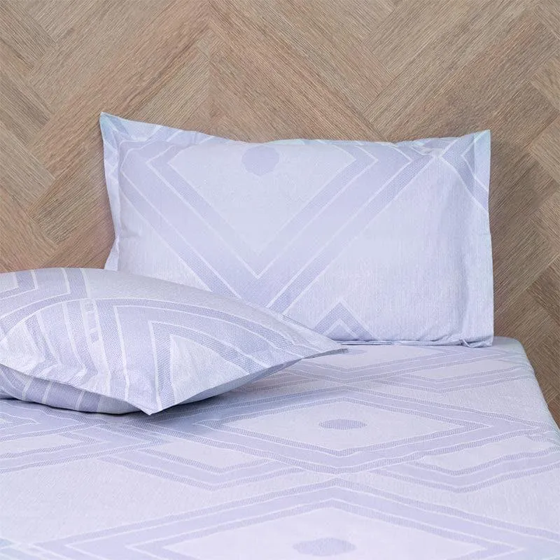 Neinia Printed Reversible Cotton Bedsheet (Purple,Green) - 170 TC media 4