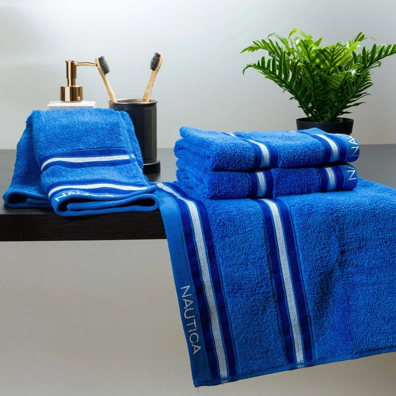 Nautica Dove Dual Down Cotton Hand Towel (Blue) - Set Of Four media 3