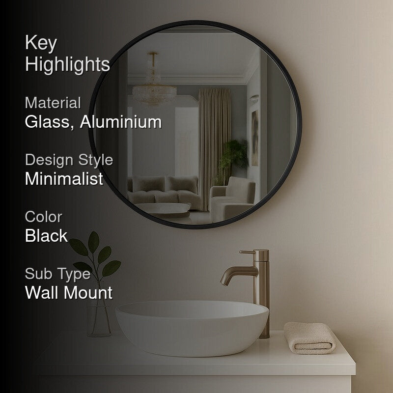 Lunara Halo Wall Mirror With Aluminium Frame media 2