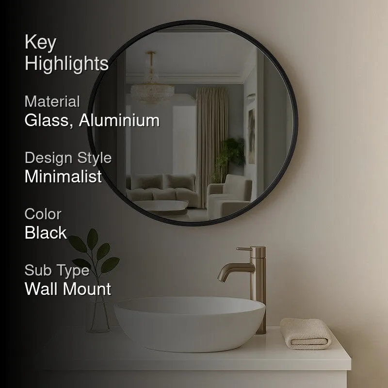 Lunara Halo Wall Mirror With Aluminium Frame media 2