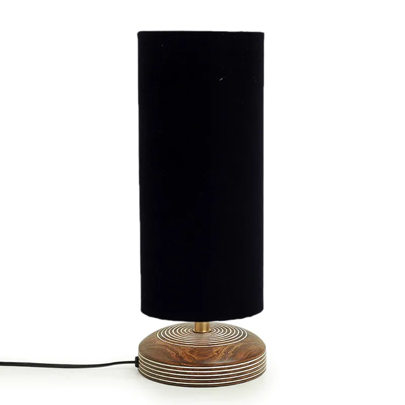 Savera Siera Fabric Table Lamp - Black,Brown media 6