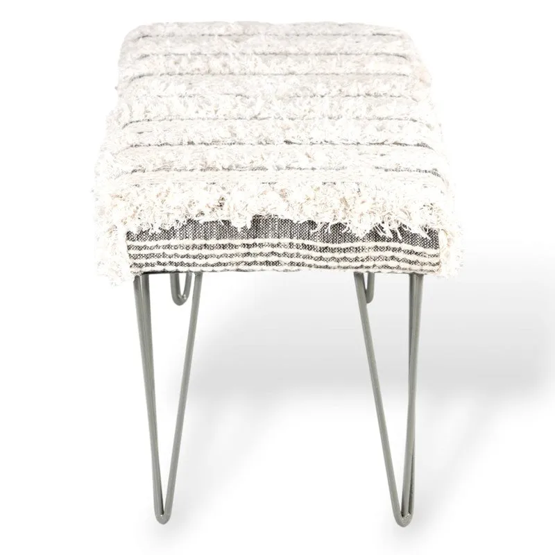 Bravio Sheesham Wooden Bench - Grey media 4