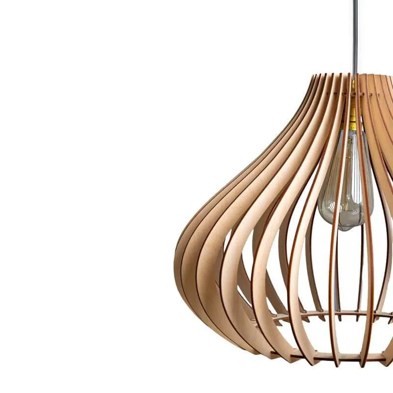 Miyu Wooden Ceiling Lamp - Beige media 5
