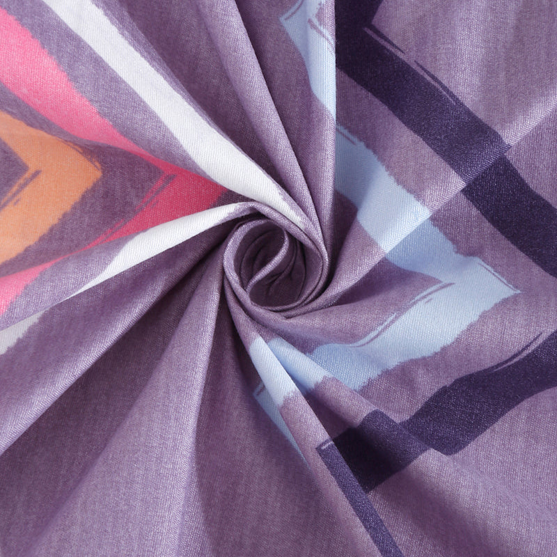 Zig-Zag Nights Geometric Bedsheet - 130 GSM media 5