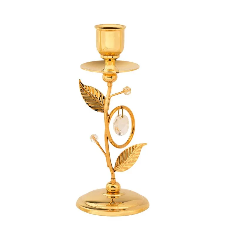 Petal Tower 24K Gold Plated Mild Steel Candle Holder media 4