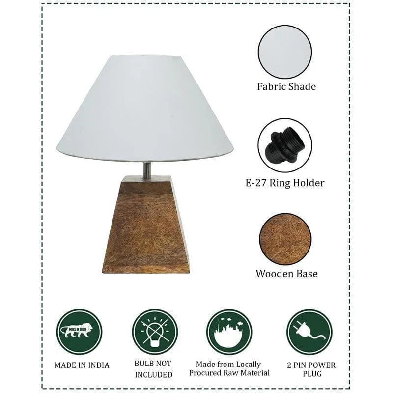 Pyramid Perfection Valeria Fabric Table Lamp - Beige,Brown media 6