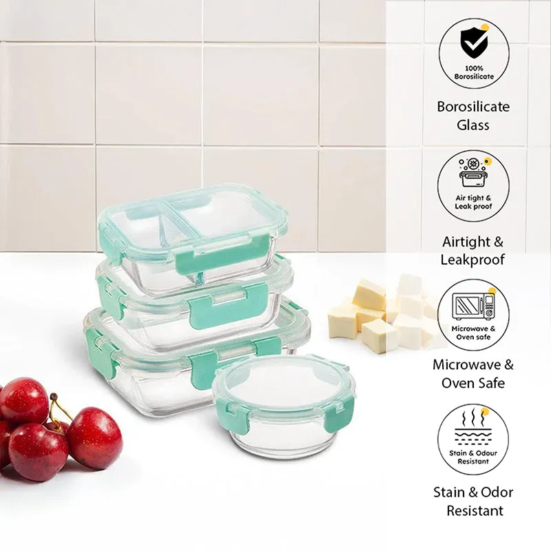 Crusade Glass Container (580, 635, 640 & 1040 ML) - Set Of Four media 1