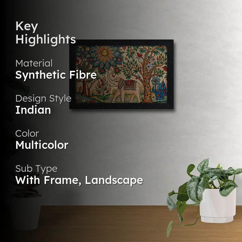 Madhubhani Hastina Synthetic Fiber Wall Painting media 2