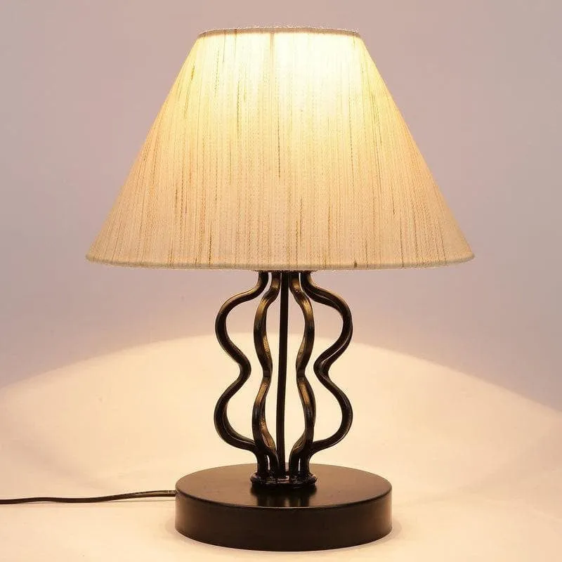 Iggly Wiggly Fabric Table Lamp - Beige,Black media 5
