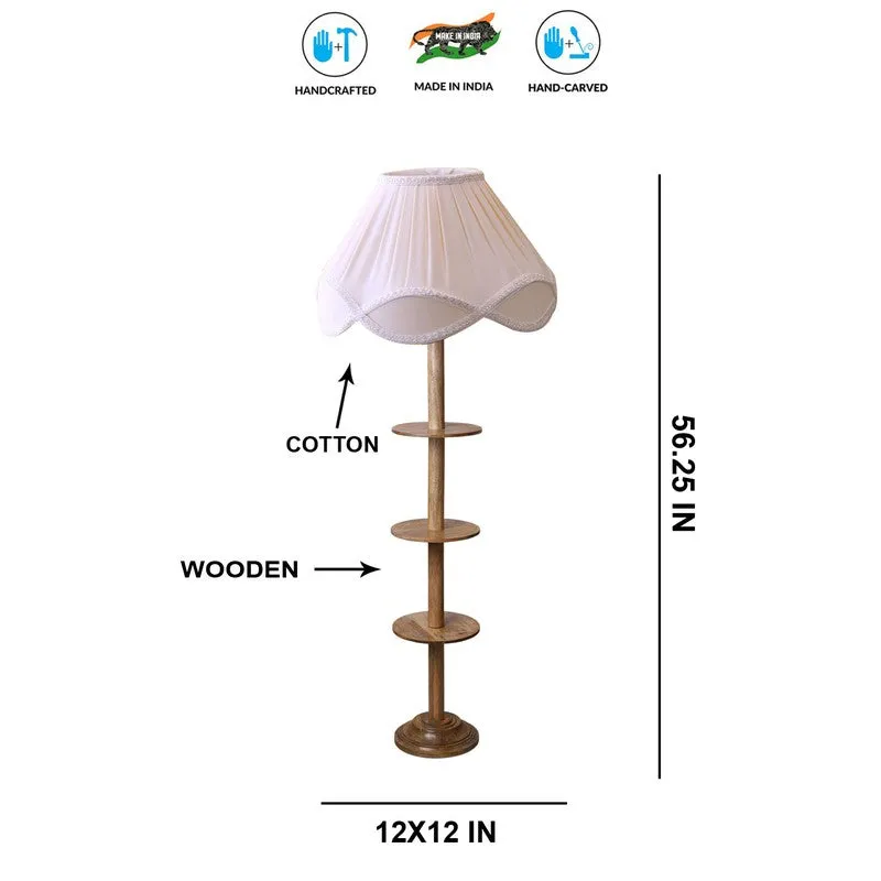 FloraPrism Wooden Floor Lamp - White media 8