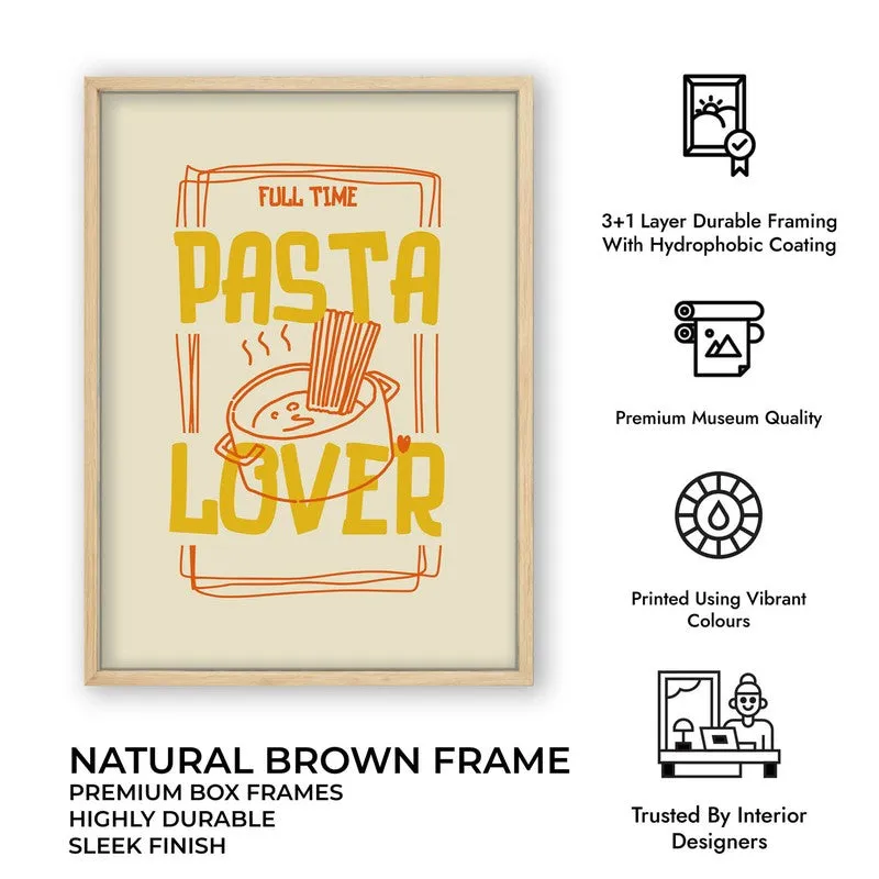 PastaLover Archival Canvas Wall Art (Brown) media 12