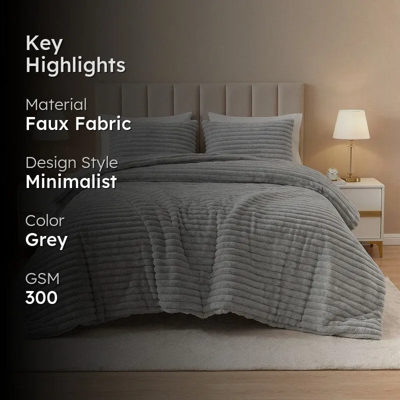Pure Drape Comfort (Grey) Bedding Set - Four Piece Set media 2