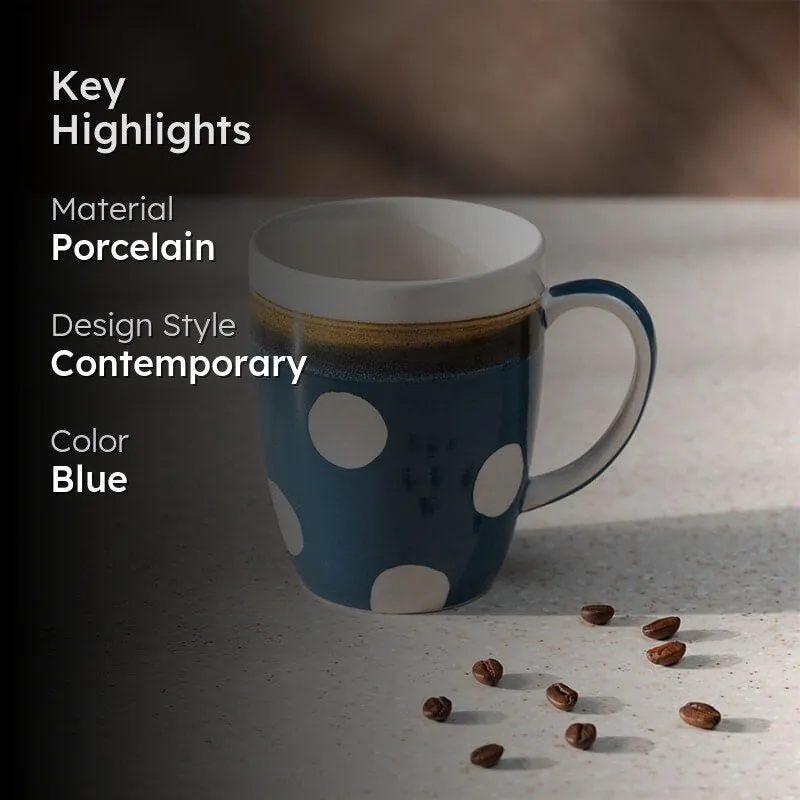 Polka Porcelain Coffee Mug (295 mL) - Azure media 2