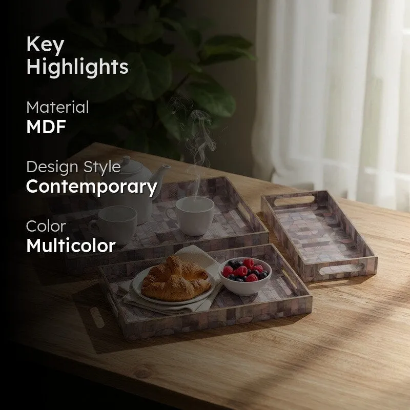 DineDock Serving Tray - Set of Three media 2