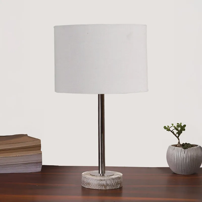 Cotin I Rodin Wooden Table Lamp - Grey,Silver,White media 3