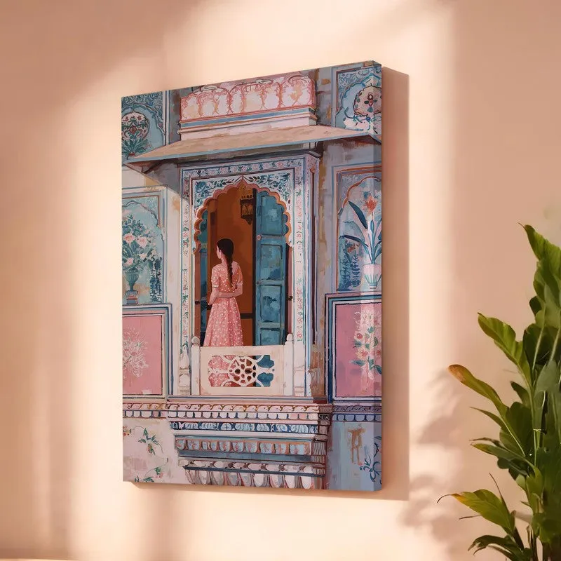 Blush Balcony Canvas Wall Art media 7