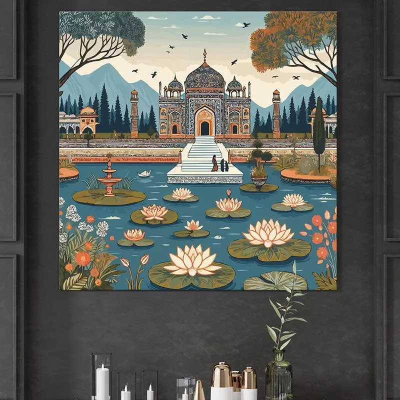 Timeless Taj Mahal Wall Painting media 1