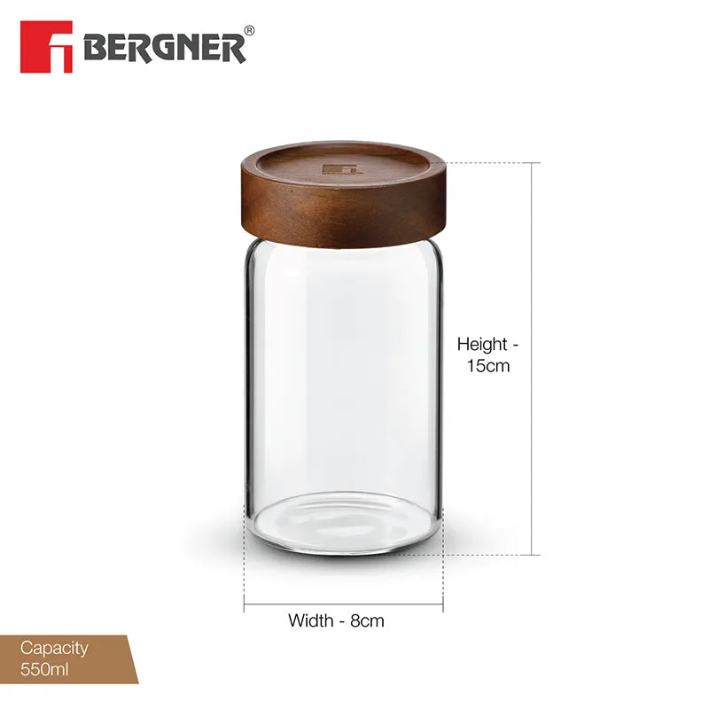 Bergner Crystal Seal Airtight Glass Storage Jar - 550 mL media 7