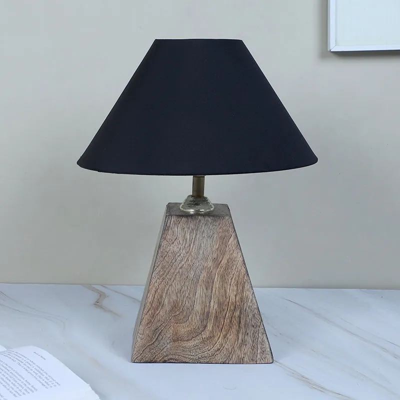 Torou Obelisk Solid Mango Wood Table Lamp - Black,Brown media 3