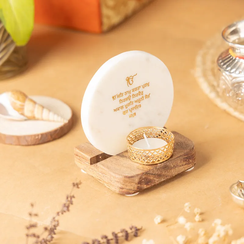 Divine Onkar Mantra Tea Light Holder media 4