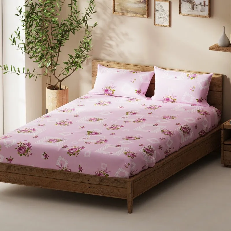 Ceynor Bedsheet (Pink) - 115 GSM media 1