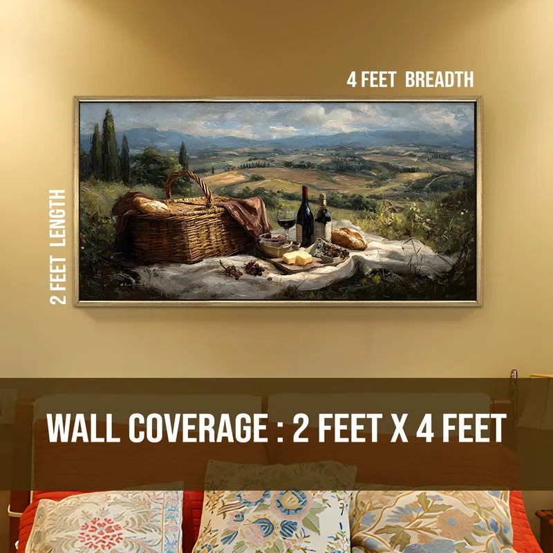 Valley Feast Canvas Wall Painting With Frame media 9