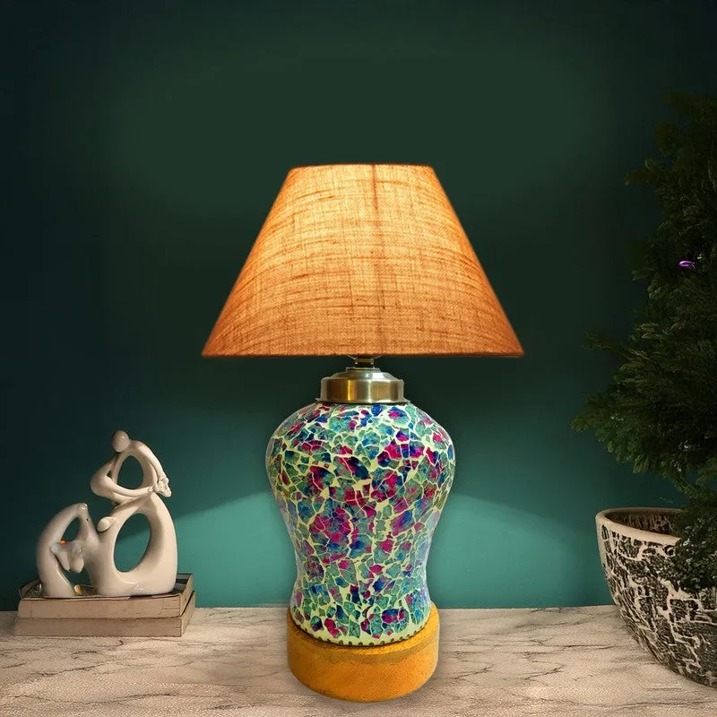Glowex Wooden Table Lamp - Multicolor media 1