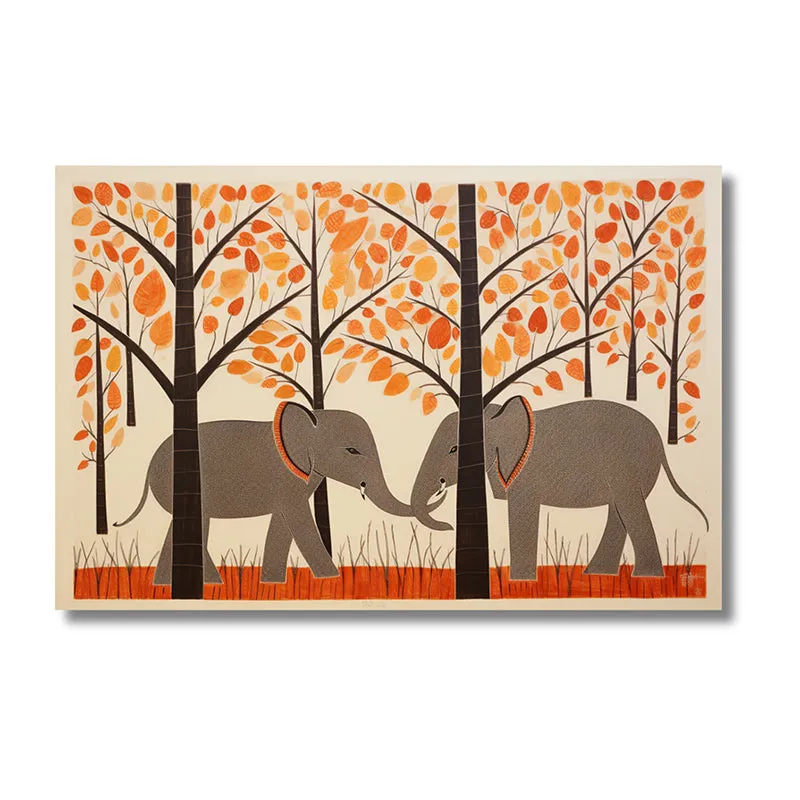 Elephant Sketches Canvas Wall Art media 3
