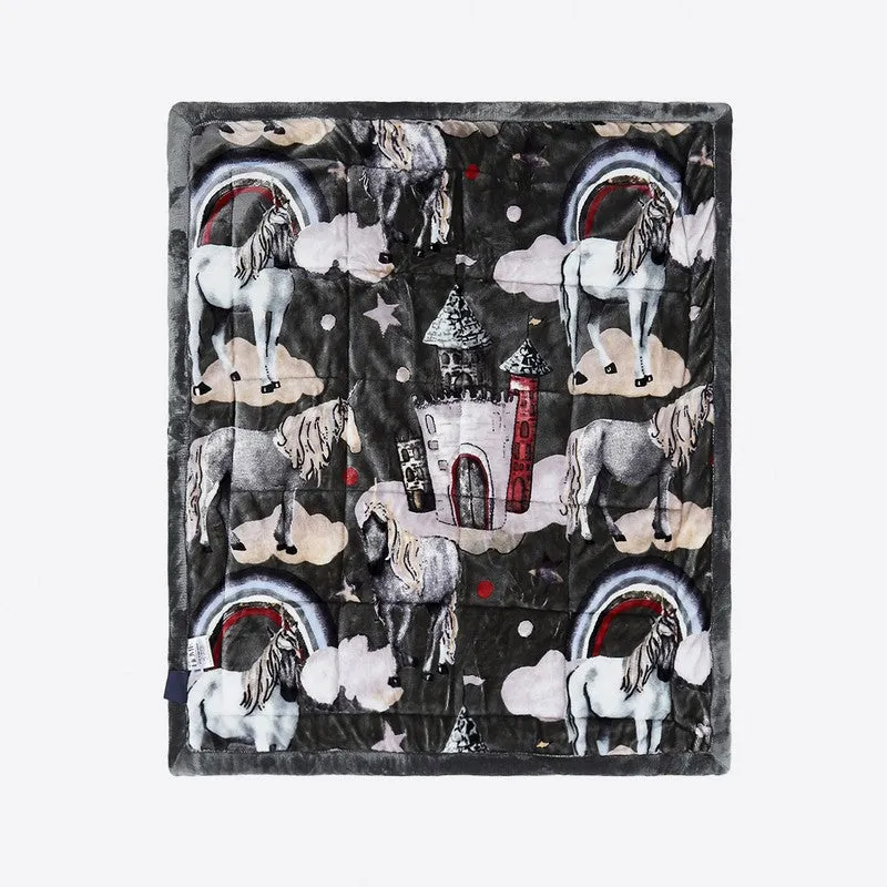 Monte Carlo Dreamy Unicorn Kids Blanket (Black)- 1400 GSM media 4