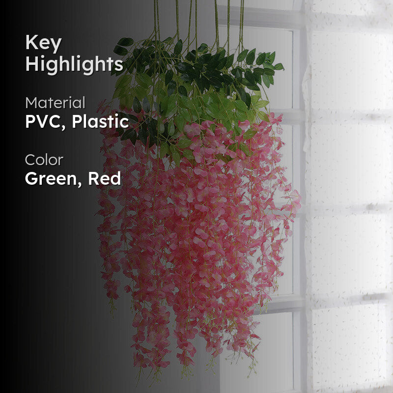 Faux Hanging Orchid Vine (Pink) - Set Of Twelve media 2