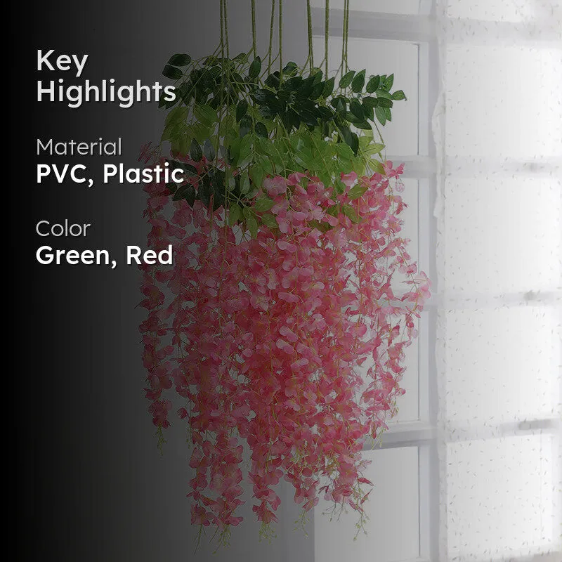 Faux Hanging Orchid Vine (Pink) - Set Of Twelve media 2