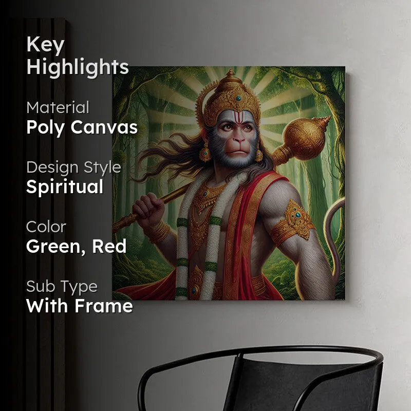 Powerful Hanuman Wall Painting media 2