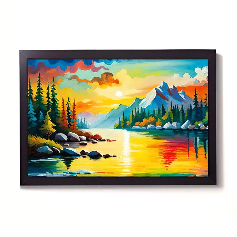 Crimson Dawn Wall Painting media 3