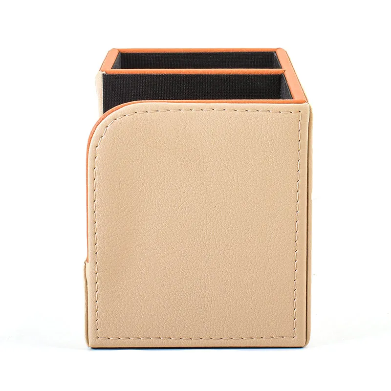 Tisca Faux Leather Desk Organizer - Beige media 6