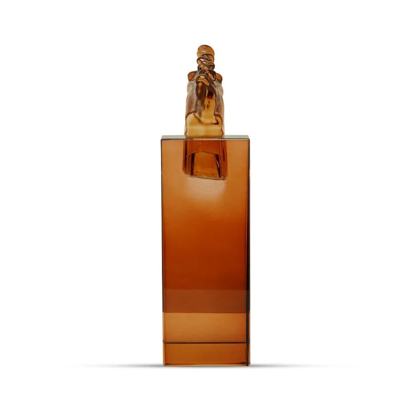 Horse Shaped Crystal Book End - Orange media 6