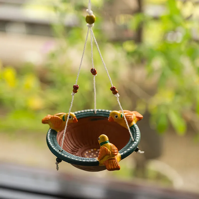 Shakunthala Terracotta Bird Feeder media 1