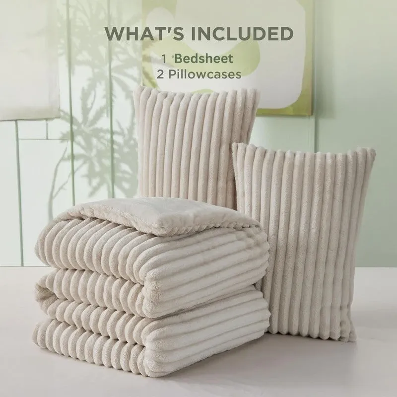 SleepScape Faux Fabric Blanket (Beige)- 300 GSM media 7