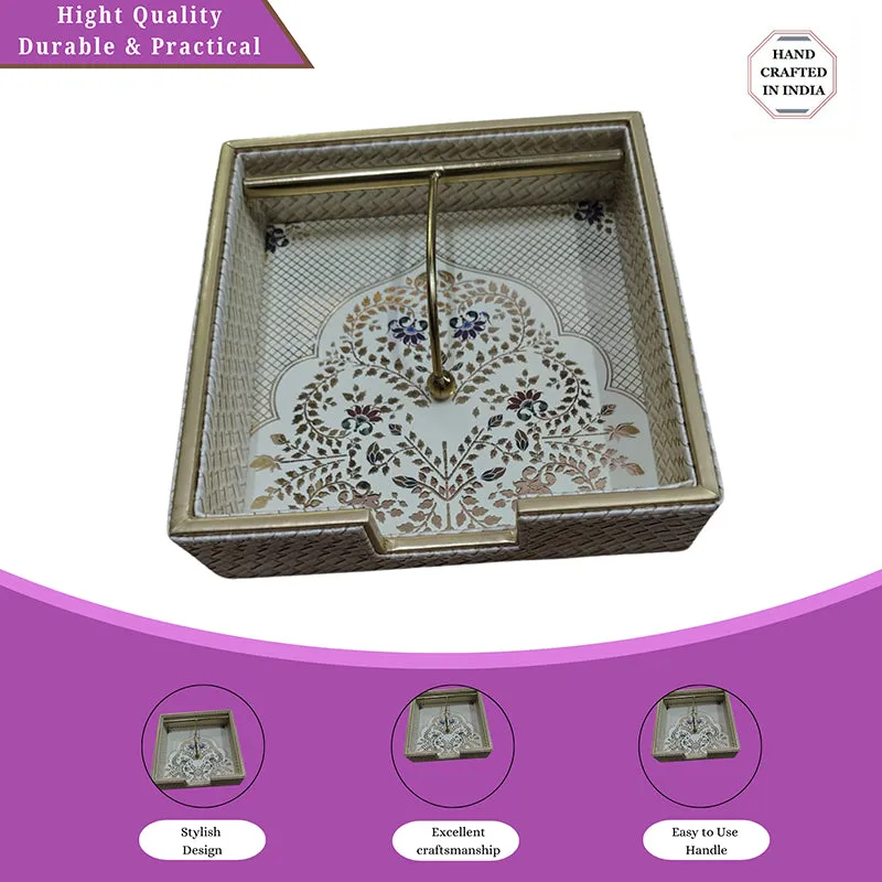 Motif Greys Faux Leather Tissue Box media 5