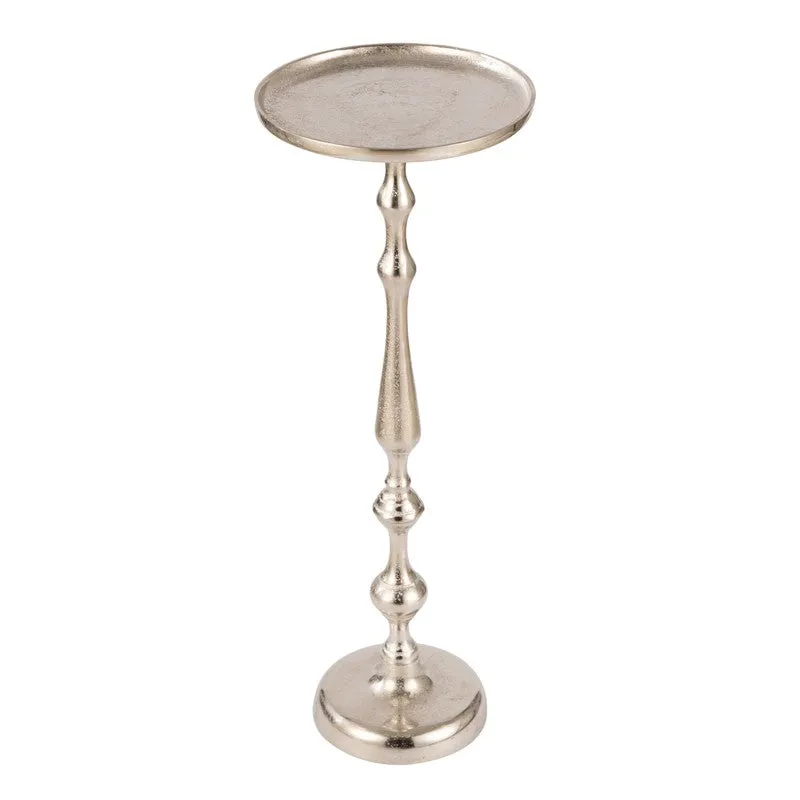 Curved Frame Aluminum Side Table - Silver media 4