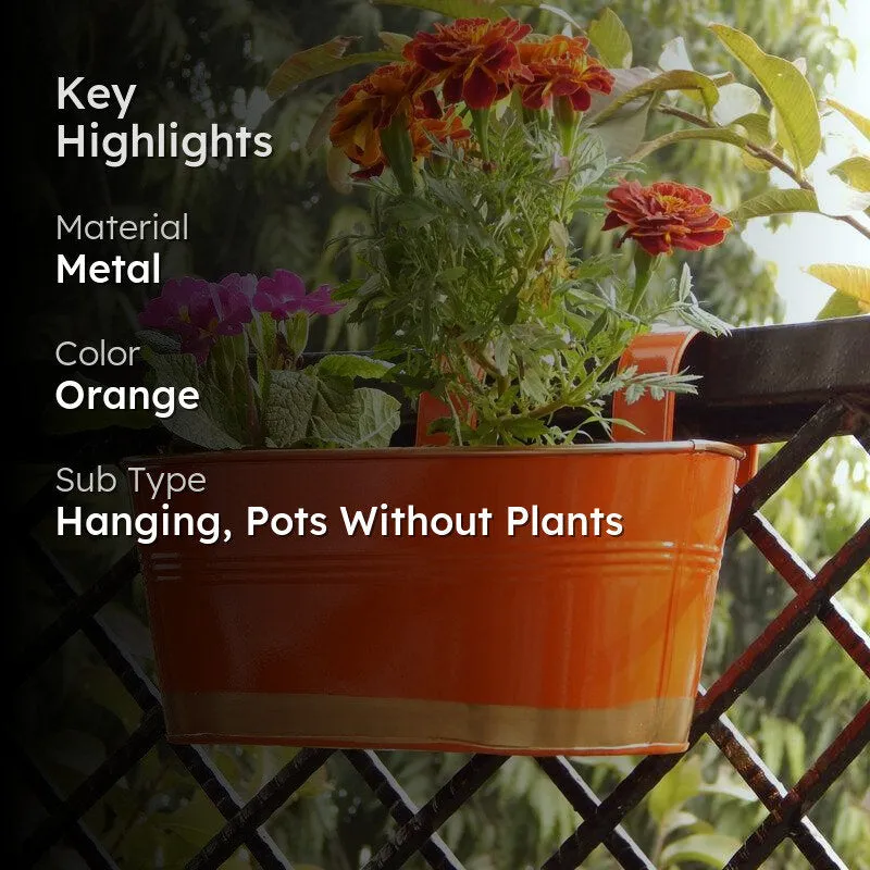 Norva Hanging Planter (Orange) - Set Of Three media 2