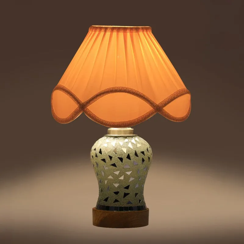 Liora Arc Pleated Wooden Table Lamp - Multicolor media 7