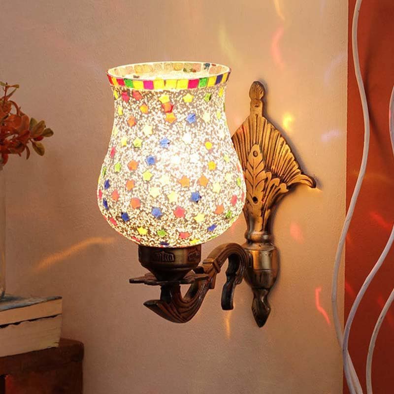 Twinkle Glass & Metal Wall Lamp