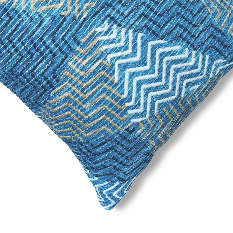 ModMatrix Embroidered Cushion Cover (Blue) - Set Of Two media 4