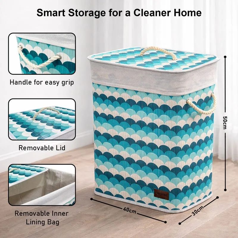 Wave Bamboo Laundry Basket media 8