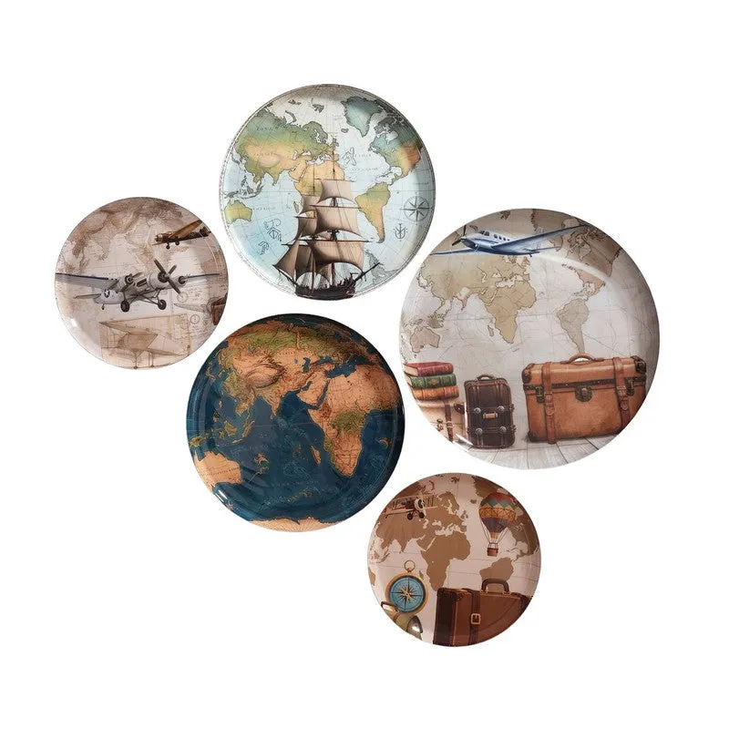Atlas Journey Wall Plates - Set of Five media 4