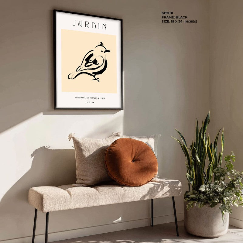 Chirping Melody Archival Canvas Wall Art - Black Frame media 4