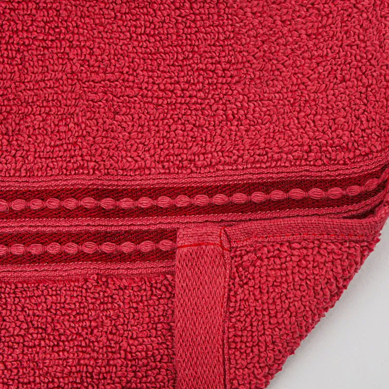Micro Cotton LuxeDry Solid Hand Towel (Red) - Set Of Two media 9