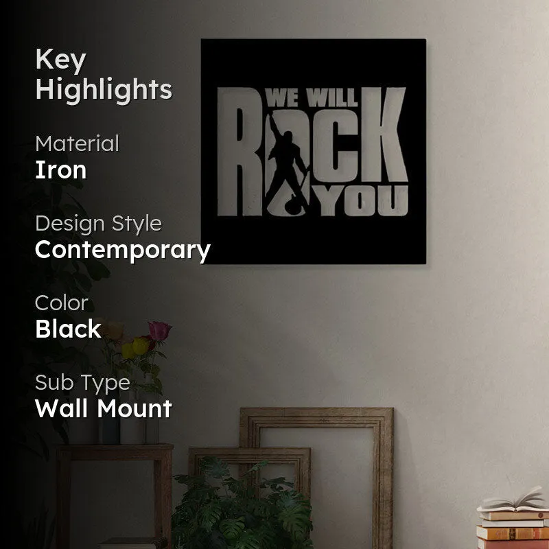 We Will Rock You Black Iron Wall Accent media 2